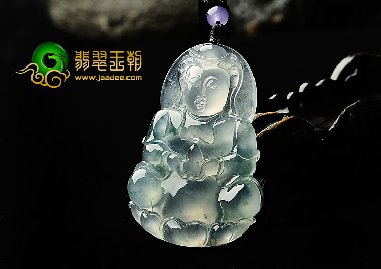 (超值推荐)玻璃种飘花观音挂件