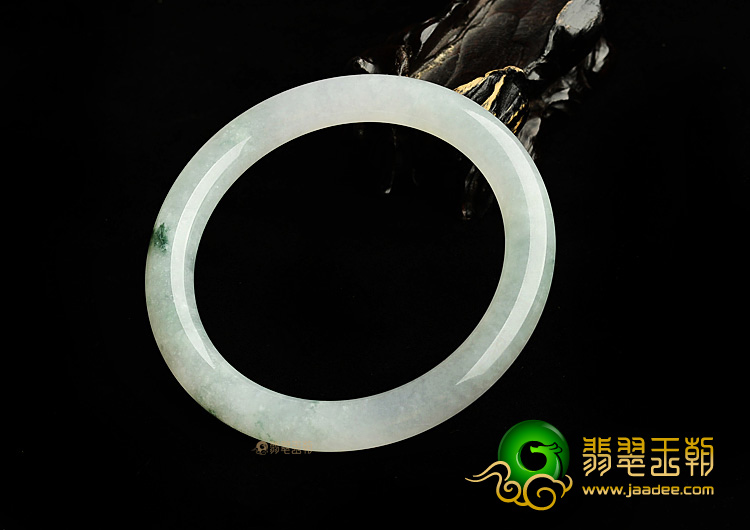 糯冰种飘花圆条手镯(63.3mm)