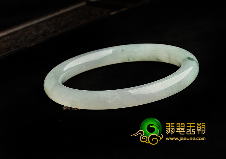 糯冰种飘花圆条手镯(63.3mm)