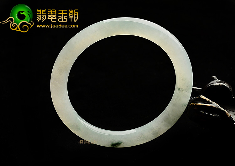 糯冰种飘花圆条手镯(63.3mm)