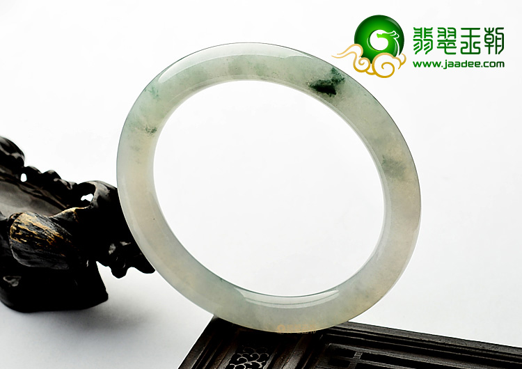 糯冰种飘花圆条手镯(63.3mm)