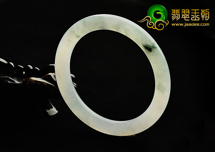 糯冰种飘花圆条手镯(63.3mm)
