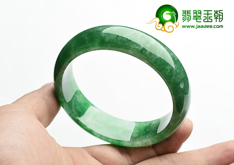 糯冰种阳绿手镯(56.8mm)