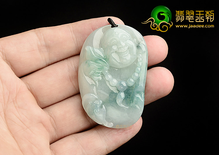 糯冰种飘花纳福挂件