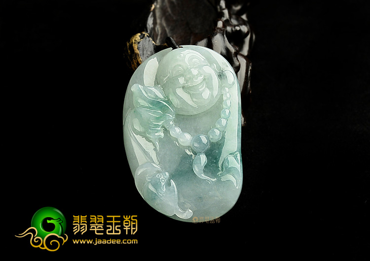 糯冰种飘花纳福挂件