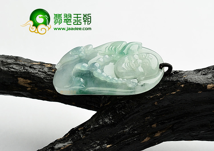 糯冰种飘花纳福挂件