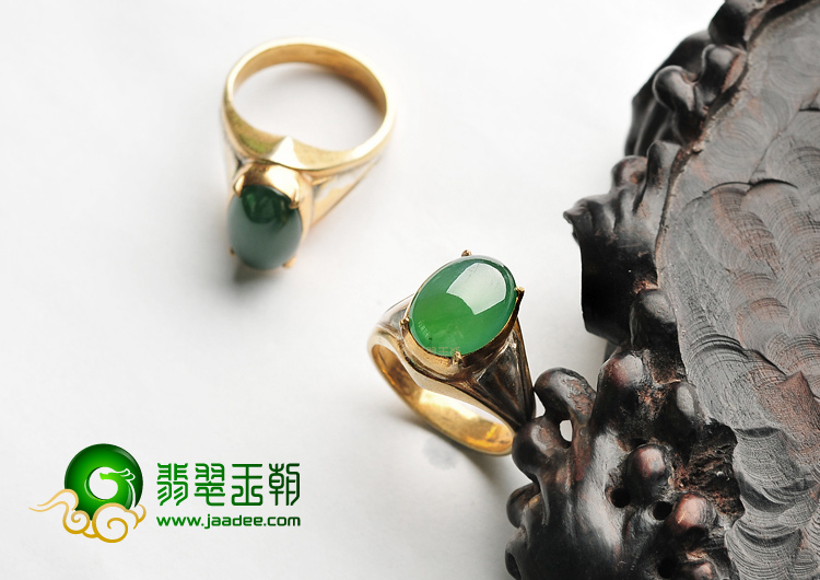 (成本清仓)冰玻种蓝绿戒面(一对)