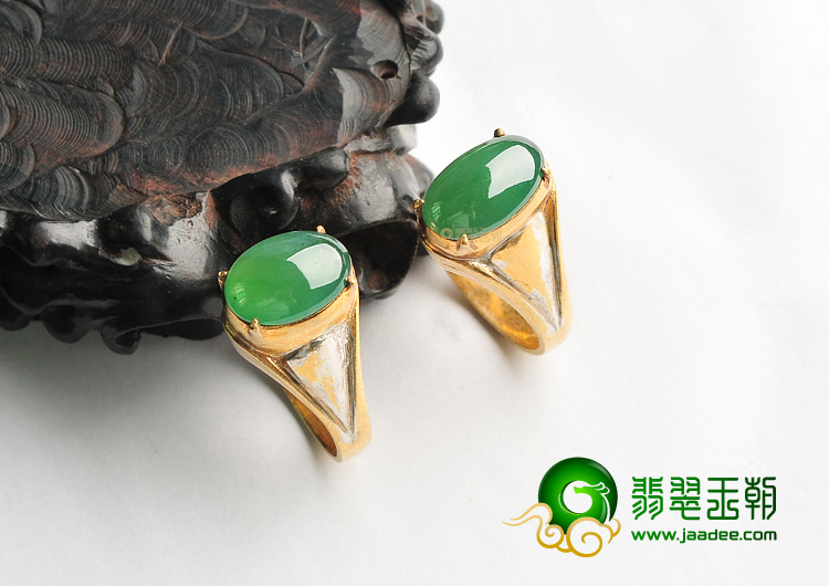(成本清仓)冰玻种蓝绿戒面(一对)