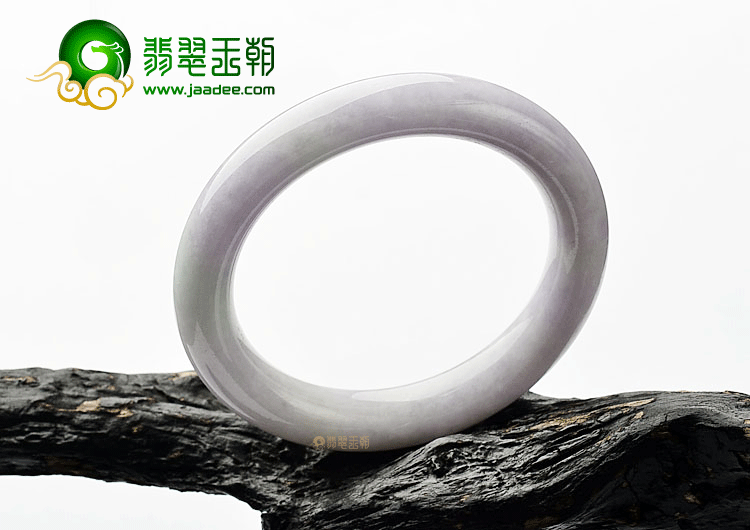 糯冰种紫罗兰圆条手镯(54.2mm)
