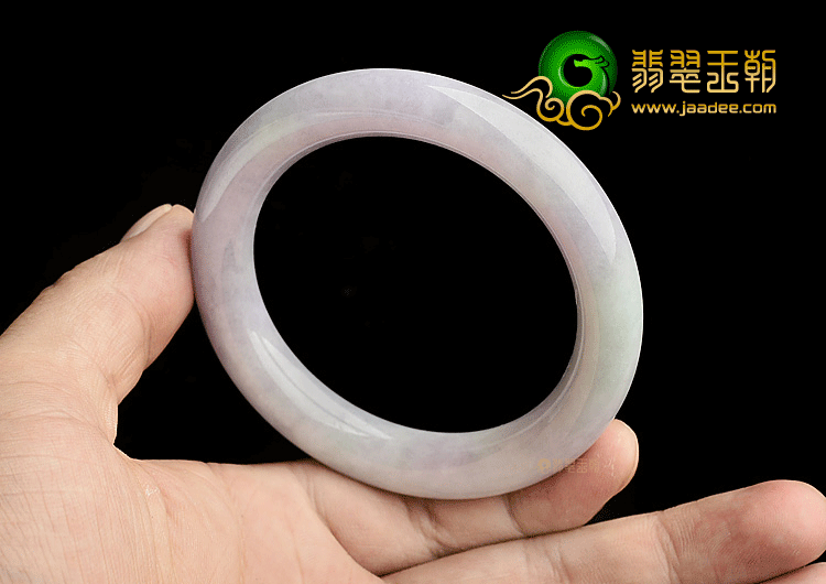 糯冰种紫罗兰圆条手镯(54.2mm)
