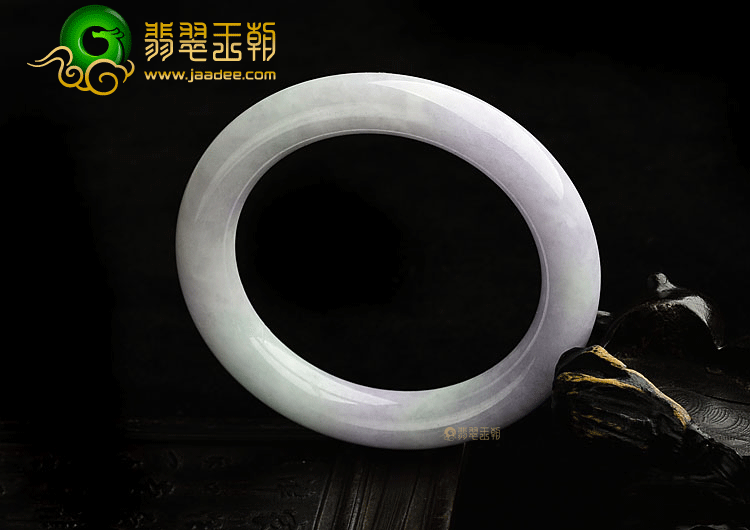 糯冰种紫罗兰圆条手镯(54.2mm)
