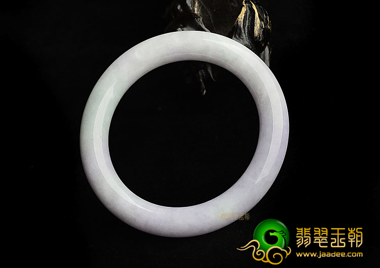 糯冰种紫罗兰圆条手镯(54.2mm)