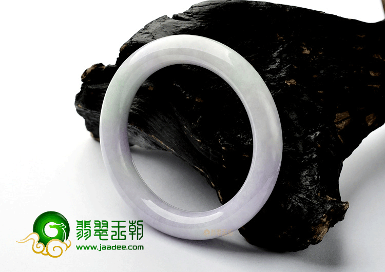 糯冰种紫罗兰圆条手镯(54.2mm)