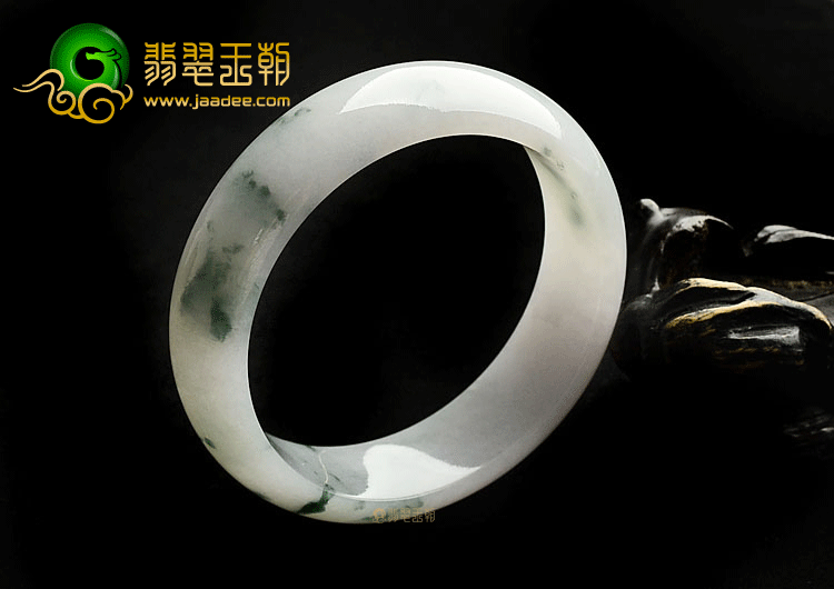 糯冰种飘花手镯(56mm)