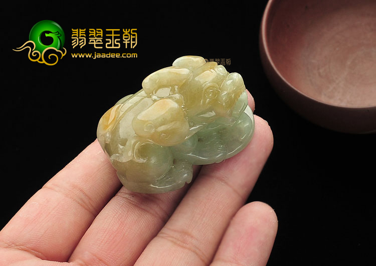 (超值推荐)糯冰种褐黄翡貔貅挂件