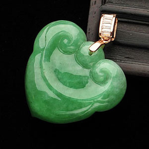 (超值推荐)糯冰种豆色如意挂件