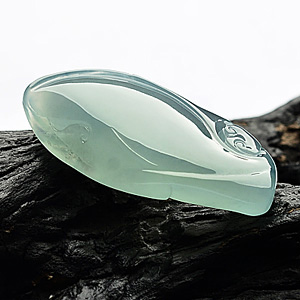 冰种晴水飘花如意挂件