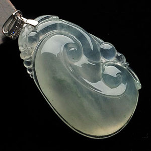 (超值推荐)冰种晴水略飘花如意挂件