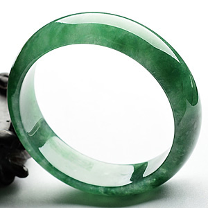 糯冰种阳绿手镯(56.8mm)
