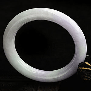 糯冰种紫罗兰圆条手镯(54.2mm)