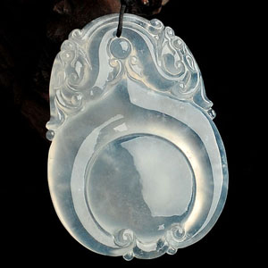 (超值推荐)冰玻种淡晴水龙行如意挂件