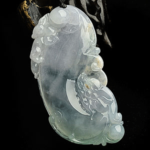 冰种淡三彩龙行如意挂件