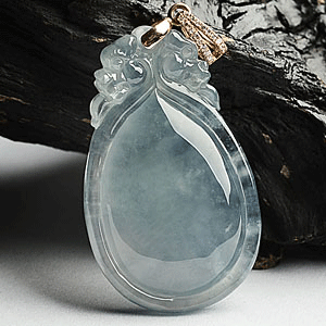 冰种晴水双龙如意挂件