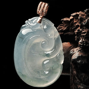 (超值推荐)冰玻种飘花如意挂件