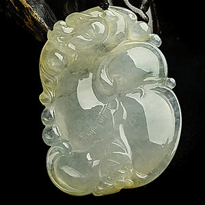 冰种黄翡飘花龙行如意挂件