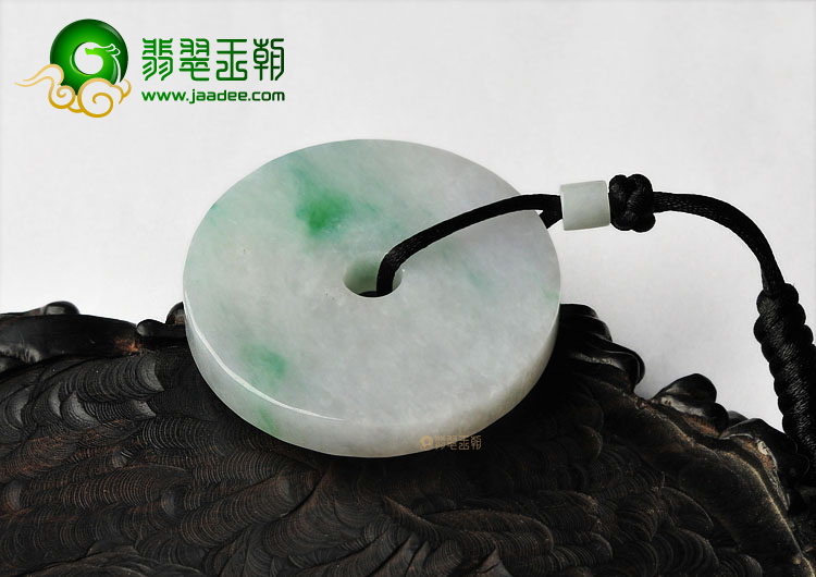糯冰种晴水飘翠平安扣挂件