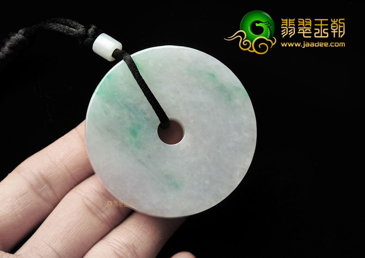 糯冰种晴水飘翠平安扣挂件