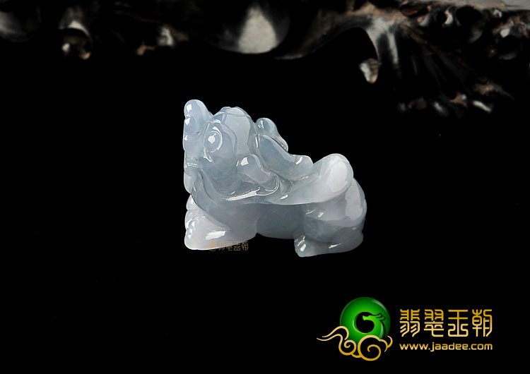 冰种淡紫罗兰貔貅挂件