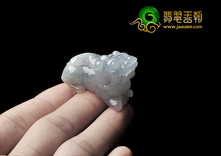 冰种淡紫罗兰貔貅挂件