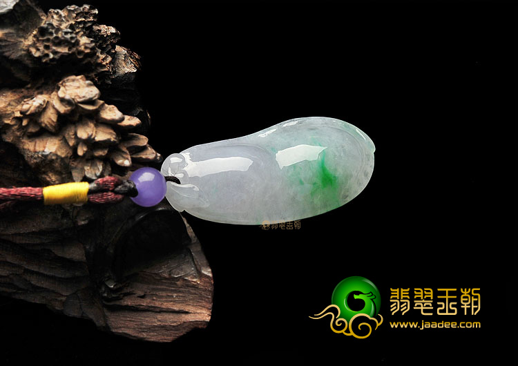 冰种飘翠四季豆挂件