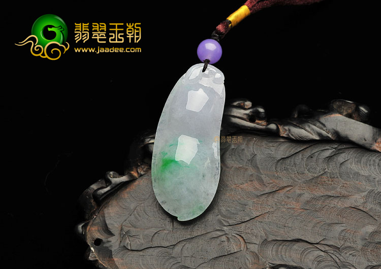 冰种飘翠四季豆挂件