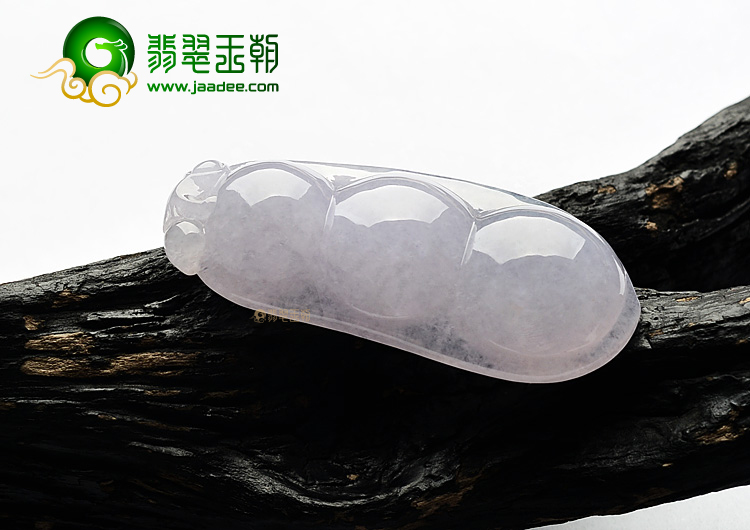 冰种紫罗兰四季豆挂件