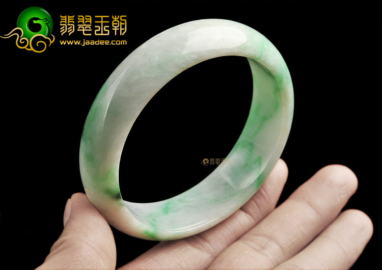 糯冰种飘翠手镯(59.4mm)