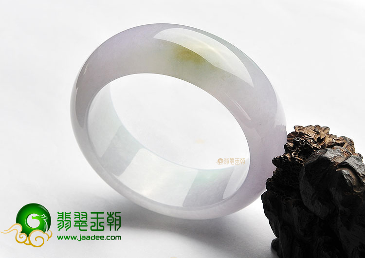 (超值推荐)冰种紫罗兰晴水略飘黄翡手镯(56.9mm/57.6mm)(一对)