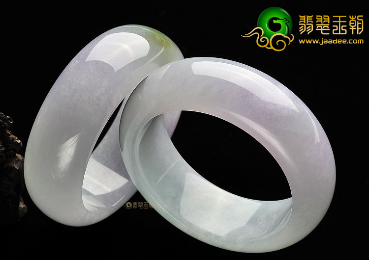 (超值推荐)冰种紫罗兰晴水略飘黄翡手镯(56.9mm/57.6mm)(一对)