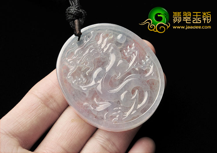 (超值推荐)冰种无色龙凤牌挂件