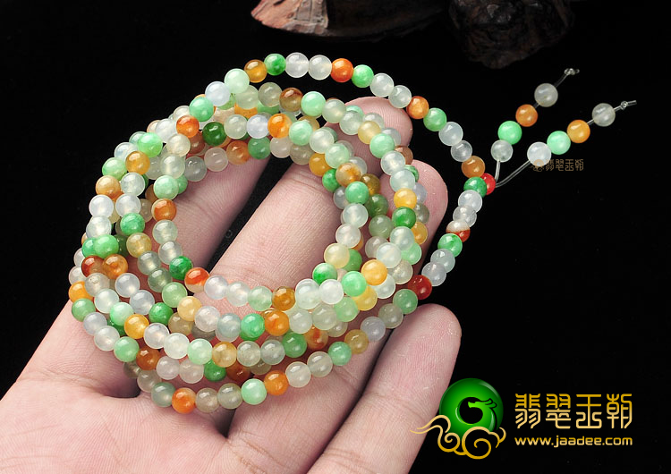 (超值推荐)冰种/糯冰种三彩项链/手链