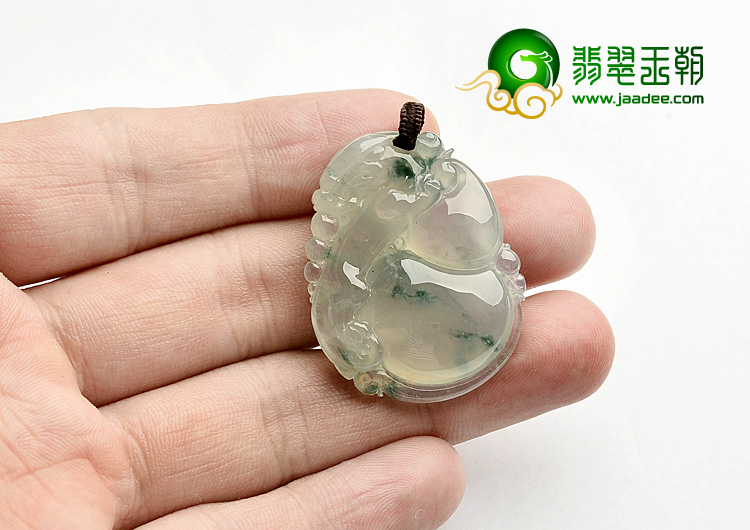 冰玻种飘花福禄寿挂件