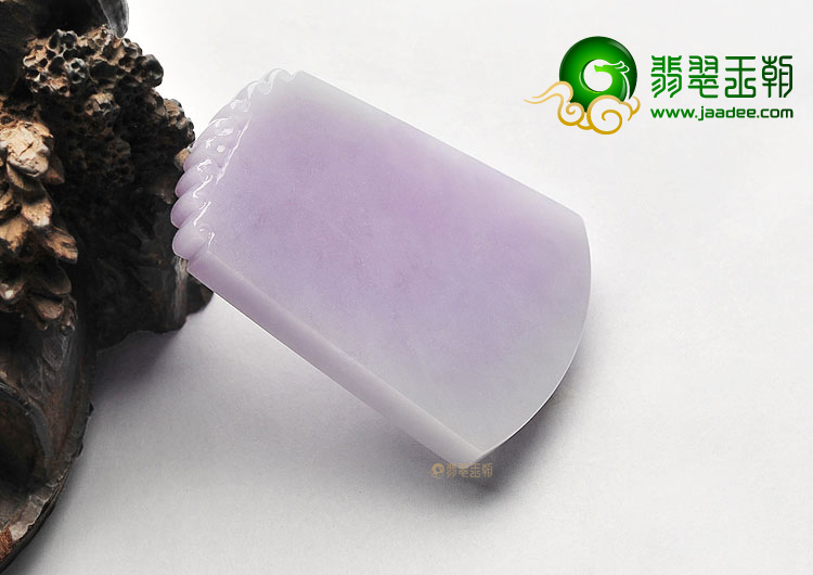 糯冰种紫罗兰平安无事牌挂件