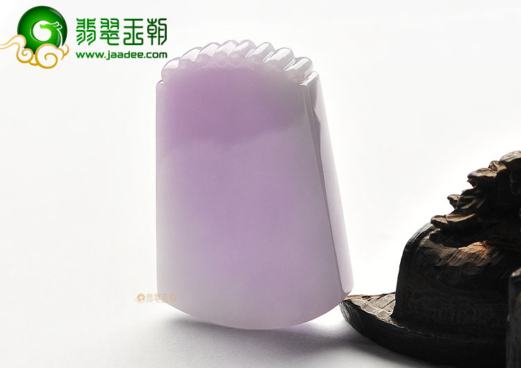糯冰种紫罗兰平安无事牌挂件