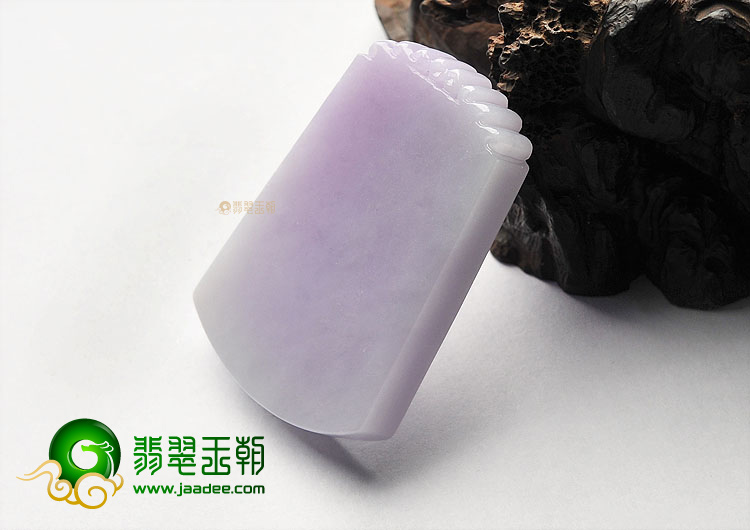 糯冰种紫罗兰平安无事牌挂件