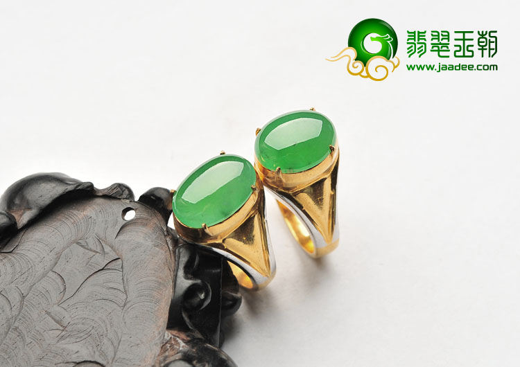 (成本清仓)冰种翠色戒面(四颗)