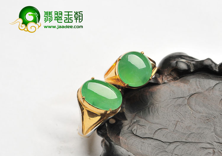 (成本清仓)冰种翠色戒面(四颗)
