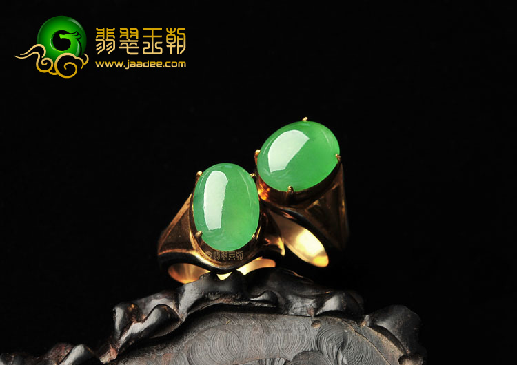 (成本清仓)冰种翠色戒面(四颗)