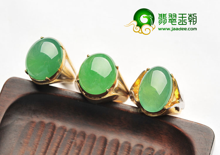 (成本清仓)冰种翠色/蓝绿戒面(三颗)