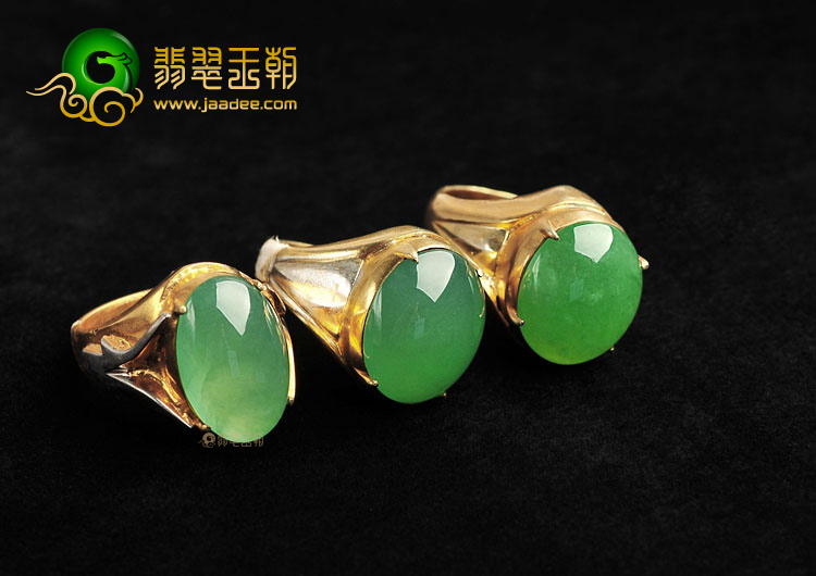 (成本清仓)冰种翠色/蓝绿戒面(三颗)